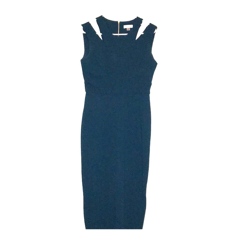 Calvin Klein teal cut out dress
